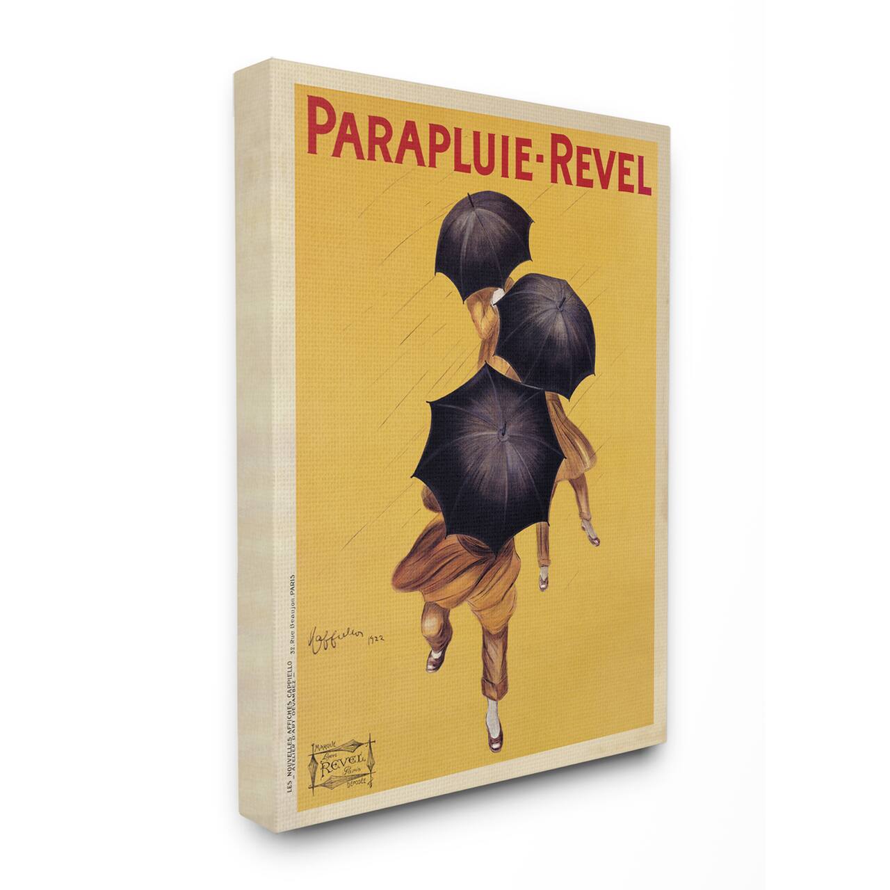 Stupell Industries Yellow Parapluie-Revel Vintage Poster Wall Accent